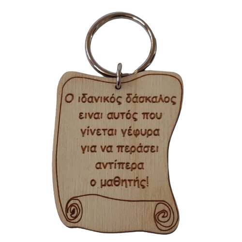 Μπρελόκ πάπυρος σε ξύλο
