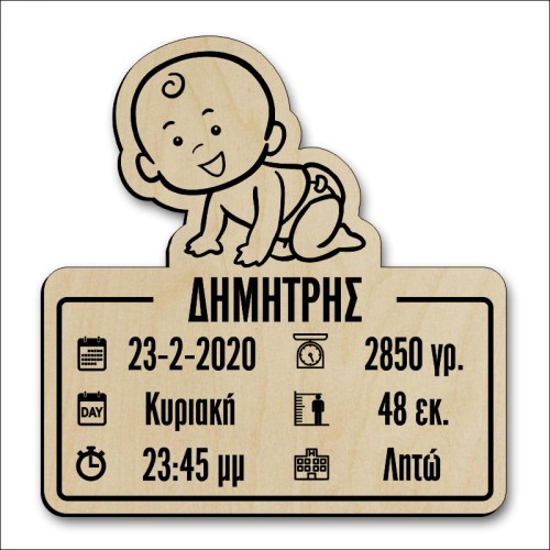 Διακοσμητικό Γέννησης Αγόρι